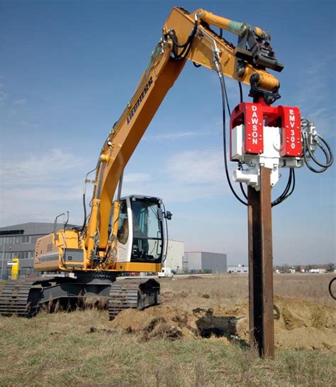 excavator mounted pile hammer